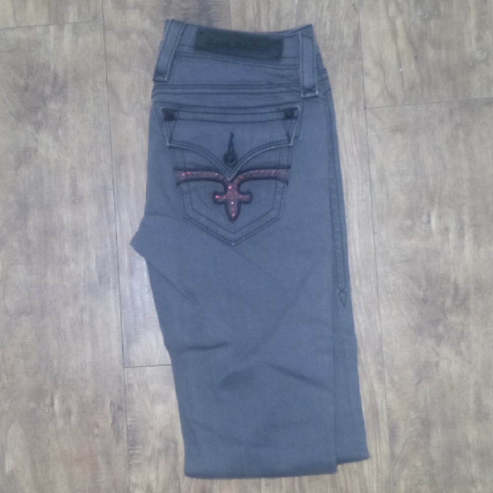 Rock Revival NWOT Women's 28 Skinny Sora Bejeweled Flap Pockets